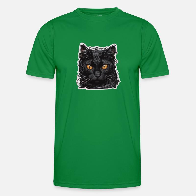 Chat noir T-shirt sport Homme