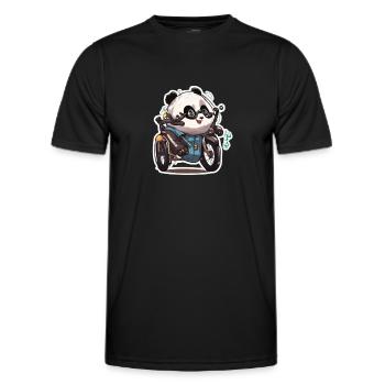 Panda Bike Panda Pandas Panda Ours - T-shirt sport Homme - noir - Devant - AI Model Male 178 dark (178cm)