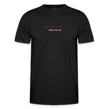 Braille Braille Blind Gift - T-shirt sport Homme - noir - Devant - AI Model Male 178 dark (178cm)