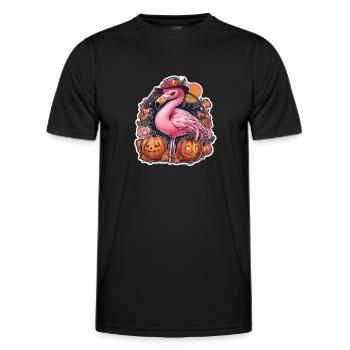 Flamingo Pink Flamingo Flamingo Halloween - Männer Funktions-T-Shirt - Schwarz - Vorne - AI Model Male 178 dark (178cm)