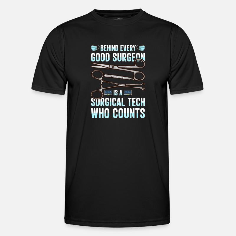 Scrub Tech OP-Techniker Chirurgischer Technologe - Männer Funktions-T-Shirt - Schwarz
