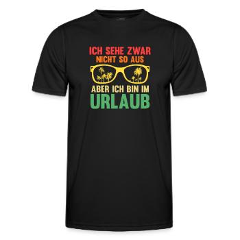 Sommerurlaub Urlauber Urlaub - Männer Funktions-T-Shirt - Schwarz - Vorne - AI Model Male 178 dark (178cm)