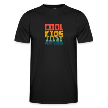 Chess Chess Board Checkmate Chess Player - Men's Functional T-Shirt - black - Front - AI Model Male 178 dark (178cm)