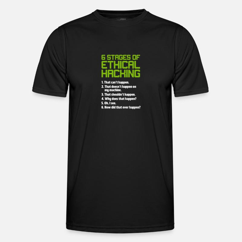 Hacker Coder Computer Hacking Gift Men's Functional T-Shirt