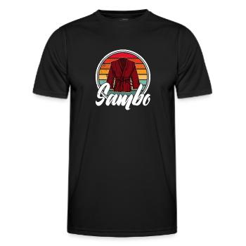 Sambo Self Défense Art Martial Sport Fighter - T-shirt sport Homme - noir - Devant - AI Model Male 178 dark (178cm)