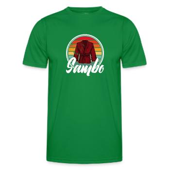 Sambo Self Defense Martial Art Sport Fighter - Men's Functional T-Shirt - kelly green - Front - AI Model Male 178 dark (178cm)