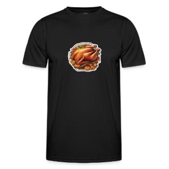 Action de grâce - T-shirt sport Homme - noir - Devant - AI Model Male 178 dark (178cm)