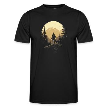 Prêt pour la saison de chasse Chasse au cerf pour les chasseurs - T-shirt sport Homme - noir - Devant - AI Model Male 178 dark (178cm)