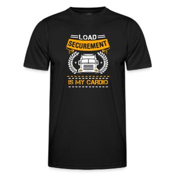 Chauffeur de camion pour camion à plateau - T-shirt sport Homme - noir - Devant - AI Model Male 178 dark (178cm)