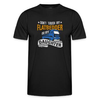 Chauffeur de camion pour camion à plateau - T-shirt sport Homme - noir - Devant - AI Model Male 178 dark (178cm)