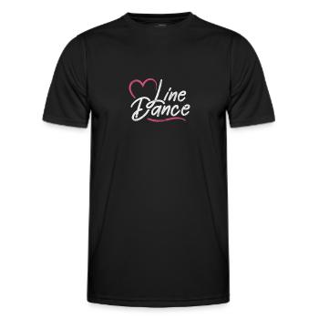 Linedance - Männer Funktions-T-Shirt - Schwarz - Vorne - AI Model Male 178 dark (178cm)