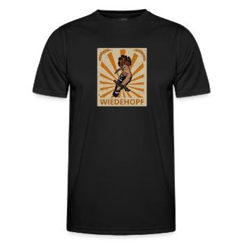 Ornithologe Vogel Wald Wiedehopf Garten Singvogel - Männer Funktions-T-Shirt - Schwarz - Vorne - AI Model Male 178 dark (178cm)