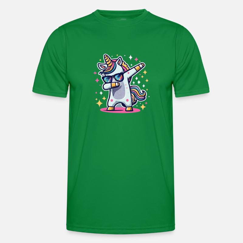 Dab Dabbing Unicorn Dabbendes Einhorn Tanz Männer Funktions-T-Shirt