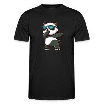 Panda Dabbing Panda Pandas Panda Baby - Männer Funktions-T-Shirt - Schwarz - Vorne - AI Model Male 178 dark (178cm)