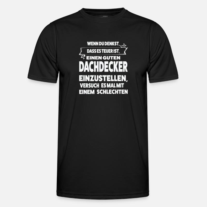 Dachdecker Beruf Dachdeckermeister Geschenk - Männer Funktions-T-Shirt - Schwarz