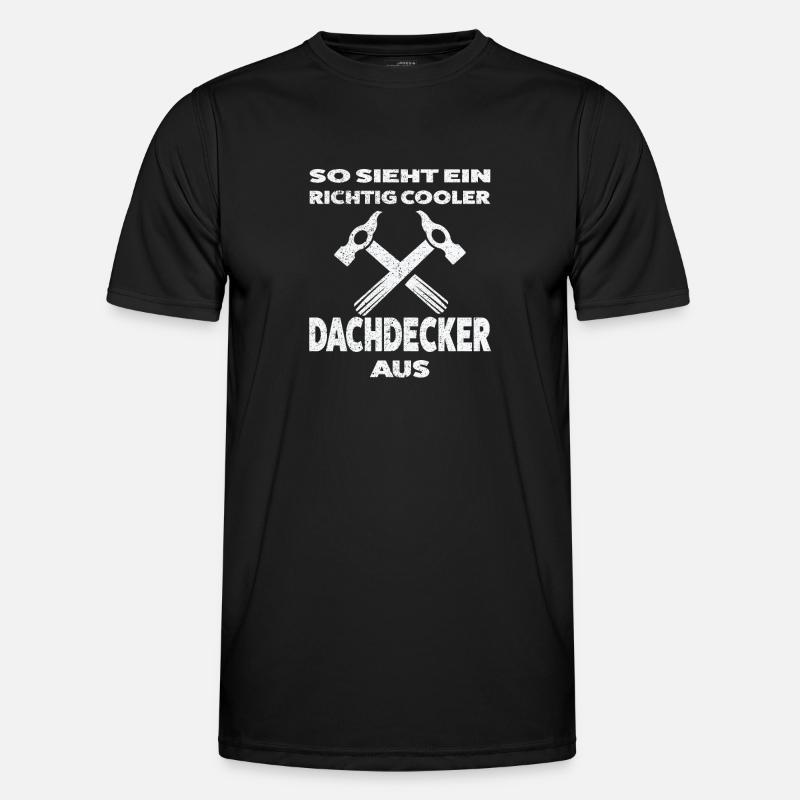 Dachdecker Beruf Dachdeckermeister Geschenk - Männer Funktions-T-Shirt - Schwarz