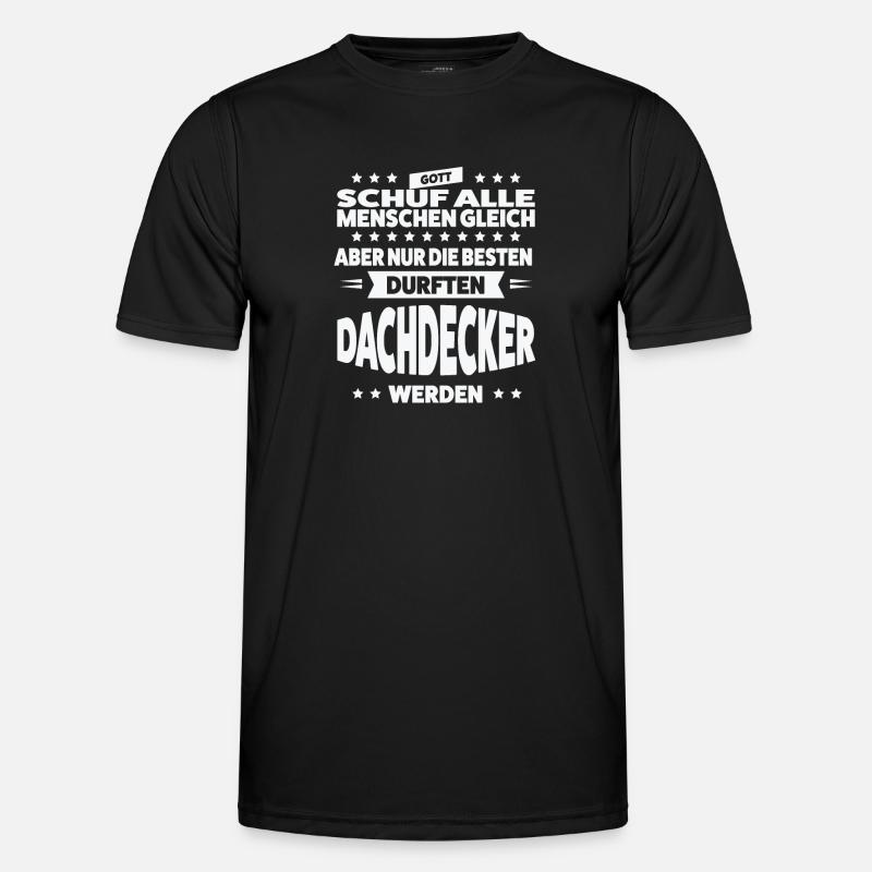 Dachdecker Beruf Dachdeckermeister Geschenk - Männer Funktions-T-Shirt - Schwarz