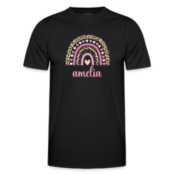 Amelia Regenbogen Name Geburtstag Amelia - Männer Funktions-T-Shirt - Schwarz - Vorne - AI Model Male 178 dark (178cm)