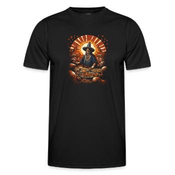 Pilgrims and Indians Cultural Thanksgiving - Men's Functional T-Shirt - black - Front - AI Model Male 178 dark (178cm)