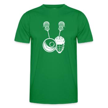 Lacrosse Ball Lacrosse Sticks - Lacrosse Player La - Männer Funktions-T-Shirt - Kelly Green - Vorne - AI Model Male 178 dark (178cm)