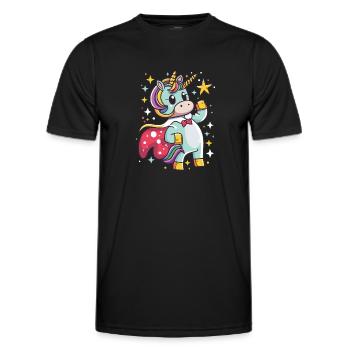 Unicorn Superhero Unicorns Unicorn Baby Unicorn - Men's Functional T-Shirt - black - Front - AI Model Male 178 dark (178cm)