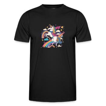 Unicorn Superhero Unicorns Unicorn Baby Unicorn - Men's Functional T-Shirt - black - Front - AI Model Male 178 dark (178cm)