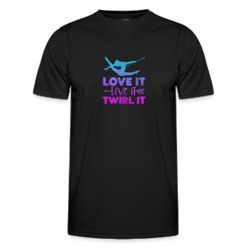 Baton Twirling - T-shirt sport Homme - noir - Devant - AI Model Male 178 dark (178cm)