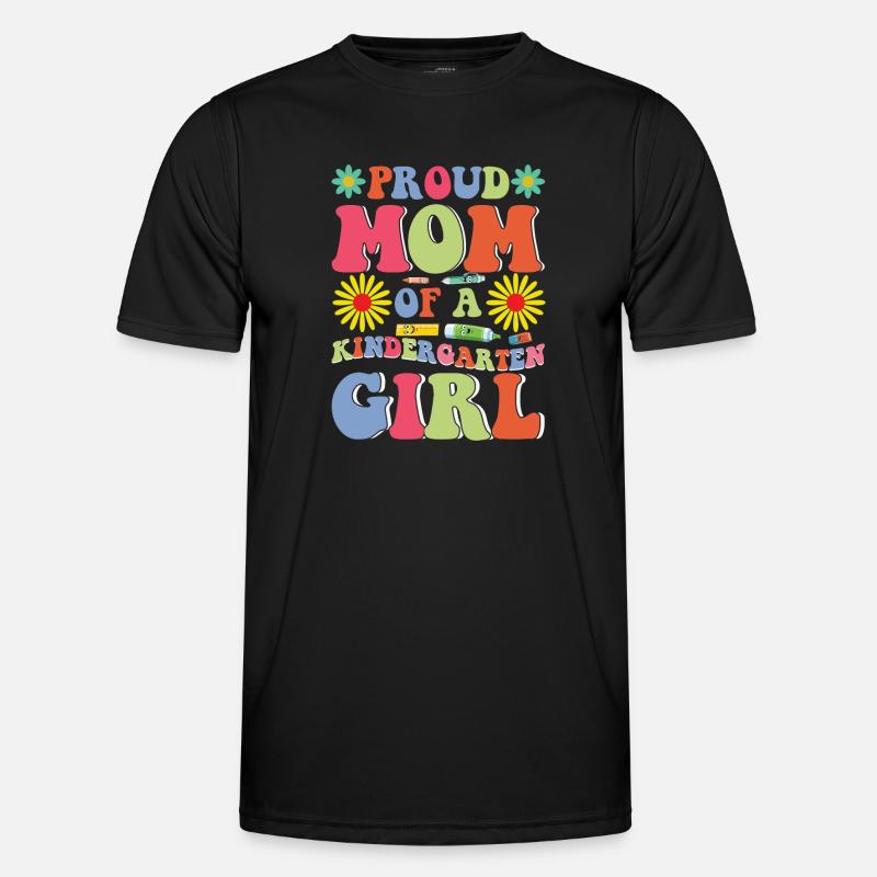 Stolze Mutter eines Kindergartenmädchens! Tochter - Männer Funktions-T-Shirt - Schwarz