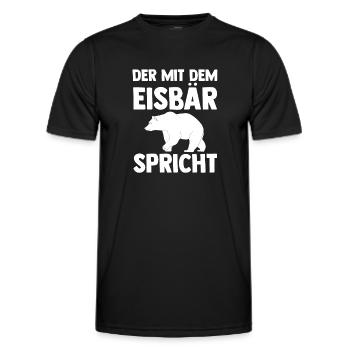 Eisbär Eisbären - Männer Funktions-T-Shirt - Schwarz - Vorne - AI Model Male 178 dark (178cm)