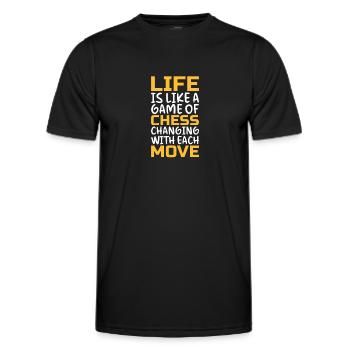 Chess Chess Board Checkmate Chess Player - Men's Functional T-Shirt - black - Front - AI Model Male 178 dark (178cm)