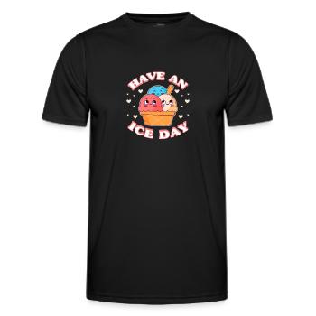 Ice Cream Ice Cream Ice Cream Summer Gift - Men's Functional T-Shirt - black - Front - AI Model Male 178 dark (178cm)