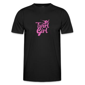 Baton Twirling - Men's Functional T-Shirt - black - Front - AI Model Male 178 dark (178cm)