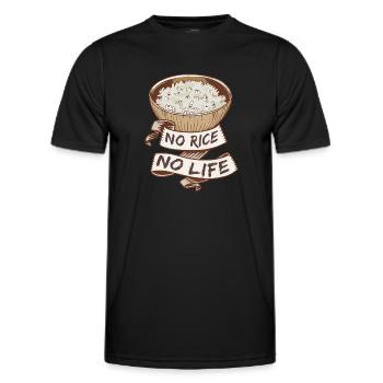 Asian Food Fried Rice Bowl - Men's Functional T-Shirt - black - Front - AI Model Male 178 dark (178cm)