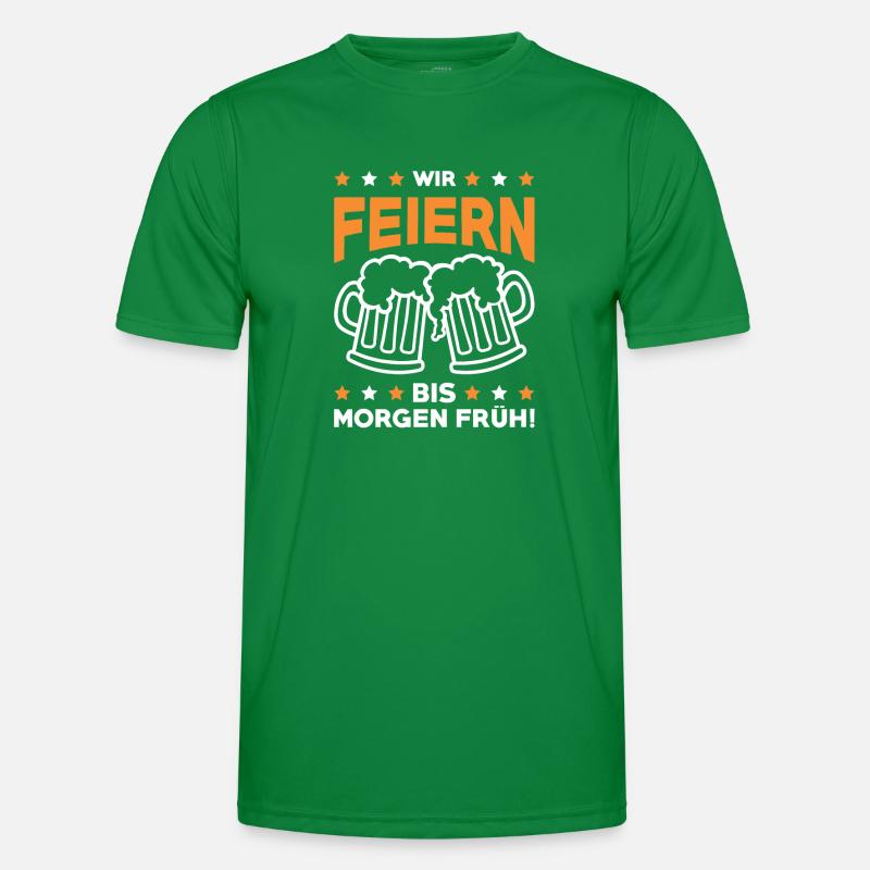 bier feiern Männer Funktions-T-Shirt