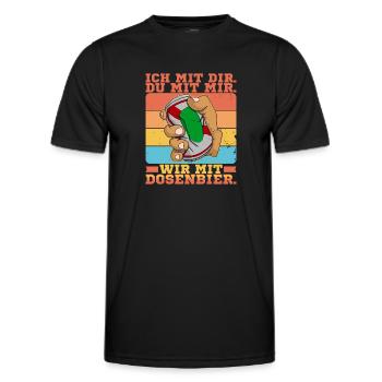 Dosenbier Bier Alkohol Bierdosen Trinker Saufen - Männer Funktions-T-Shirt - Schwarz - Vorne - AI Model Male 178 dark (178cm)
