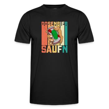 Dosenbier Saufen Spruch Alkohol Bier Kampftrinker - Männer Funktions-T-Shirt - Schwarz - Vorne - AI Model Male 178 dark (178cm)