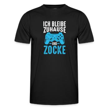 Zocker Zocken Gamer - Männer Funktions-T-Shirt - Schwarz - Vorne - AI Model Male 178 dark (178cm)