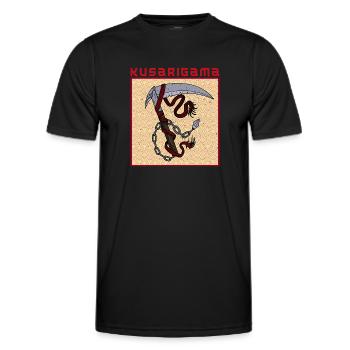 Arme à chaîne japonaise Kusarigama Ninja Kenjutsu disant - T-shirt sport Homme - noir - Devant - AI Model Male 178 dark (178cm)
