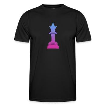 Chess Chess Board Checkmate Chess Player - Men's Functional T-Shirt - black - Front - AI Model Male 178 dark (178cm)