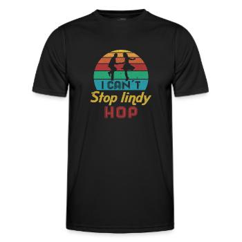 Lindy Hop Swing Tanzpaar Tänzer Swing Dance - Männer Funktions-T-Shirt - Schwarz - Vorne - AI Model Male 178 dark (178cm)