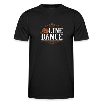 Linedance Country Line Dancer Linedancing Cadeau - T-shirt sport Homme - noir - Devant - AI Model Male 178 dark (178cm)