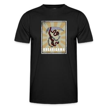 Ninja Weapon Ninjutsu Kusarigama Kenjutsu Japan - Men's Functional T-Shirt - black - Front - AI Model Male 178 dark (178cm)