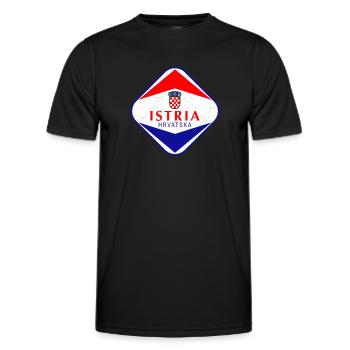 Istrien Hrvatska Kroatien Balkan Reise Urlaub Flag - Männer Funktions-T-Shirt - Schwarz - Vorne - AI Model Male 178 dark (178cm)
