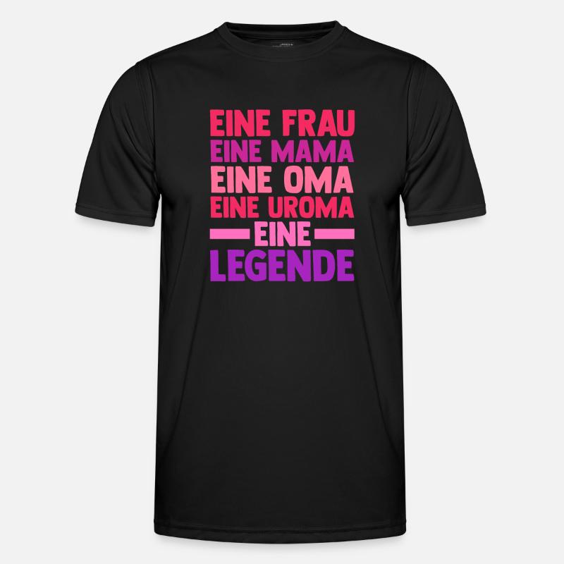 Mutter Mama Oma Uroma - Männer Funktions-T-Shirt - Schwarz