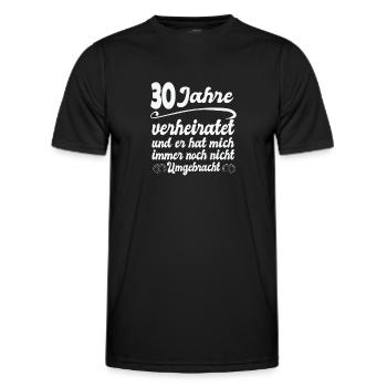30 Jahre Ehe Ehemann 30. Hochzeitstag Geschenk - Männer Funktions-T-Shirt - Schwarz - Vorne - AI Model Male 178 dark (178cm)
