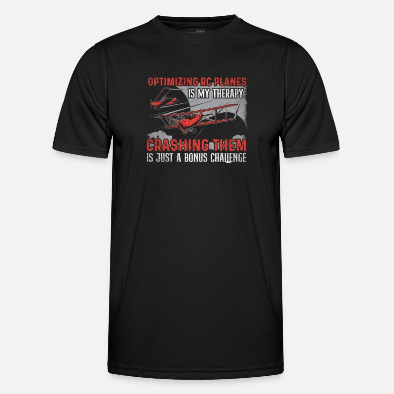 Optimizing RC planes is my Therapy Model Flugzeug Männer Funktions-T-Shirt