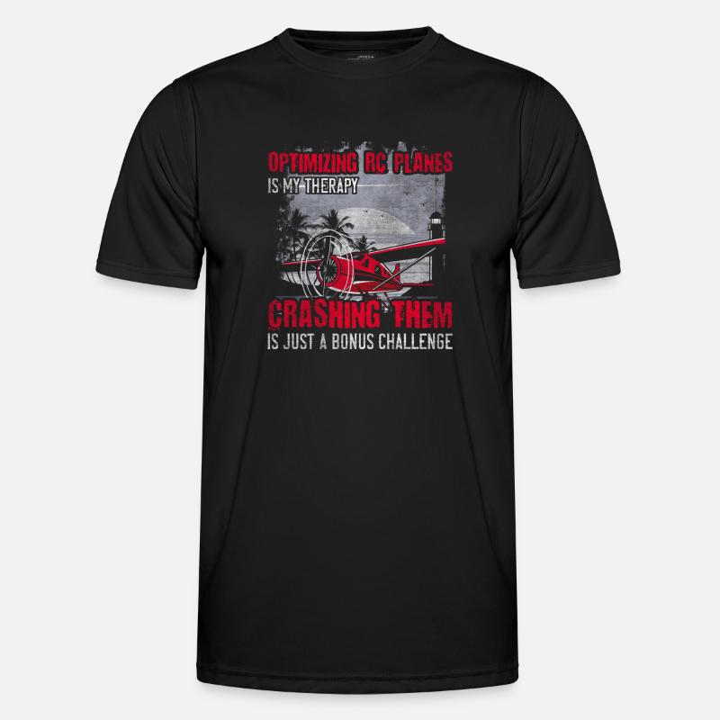 Optimizing RC planes is my Therapy Model Flugzeug Männer Funktions-T-Shirt