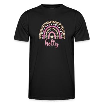 Holly Regenbogen Name Geburtstag Holly - Männer Funktions-T-Shirt - Schwarz - Vorne - AI Model Male 178 dark (178cm)