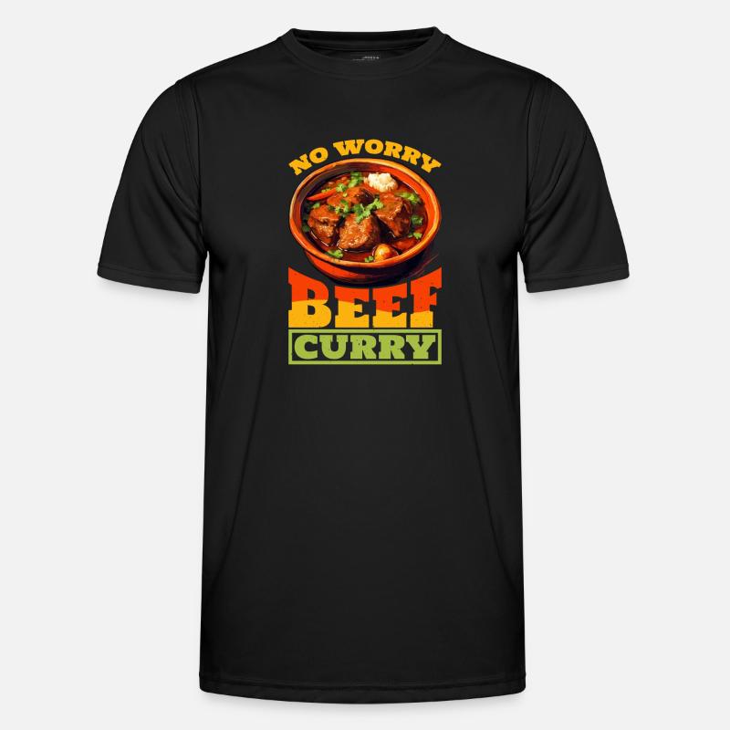 No Worry Beef Curry 4 - Men's Functional T-Shirt - black