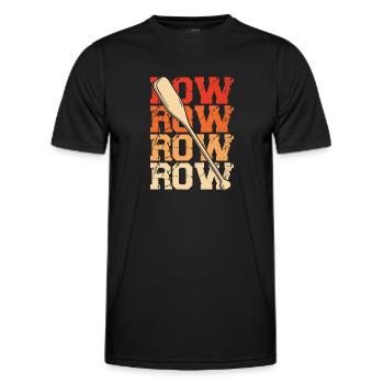 Ruder paddel - Männer Funktions-T-Shirt - Schwarz - Vorne - AI Model Male 178 dark (178cm)